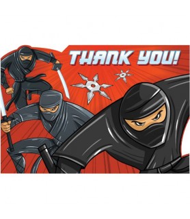 Happy Birthday 'Ninja' Thank You Note Set w/ Envelopes (8ct)