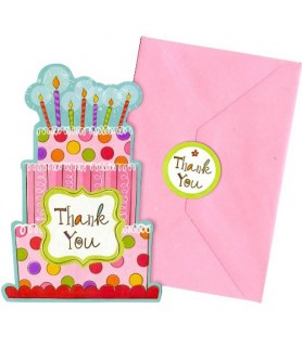 Happy Birthday 'Sweet Stuff' Thank You Notes w/ Envelopes (8ct)
