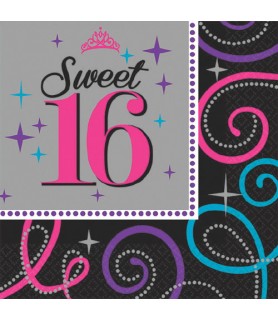 Happy Birthday 'Sweet 16' Small Napkins (16ct)