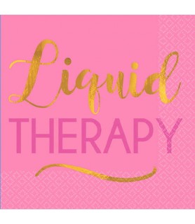 Adult Birthday 'Liquid Therapy' Small Napkins (16ct)