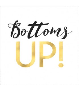 Adult Birthday 'Bottoms Up' Small Napkins (16ct)