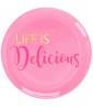 Adult Birthday 'Life is Delicious' Small Plastic Plates (20ct)