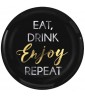 Adult Birthday 'Eat, Drink, Enjoy, Repeat' Small Plastic Plates (20ct)