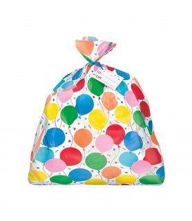 Birthday Balloons Jumbo Plastic Gift Bag (1ct)