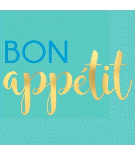 Adult Birthday 'Bon Appetit' Small Napkins (16ct)
