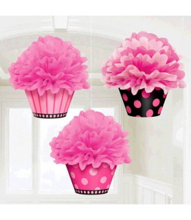 Fabulous Celebration Cupcake Fluffy Decorations (3pc)