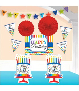 Bright Birthday Room Decorating Kit (10pc)