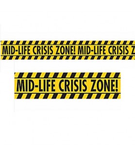Over the Hill 'Mid-life Crisis Zone' Novelty Caution Tape (45ft)