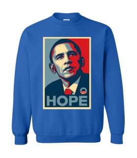 Obama Hope Men's Blue Crewneck Sweatshirt (1ct)