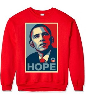 Obama Hope Men's Red Crewneck Sweatshirt (1ct)