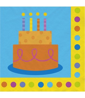 Happy Birthday 'Fun Dots' Lunch Napkins (16ct)