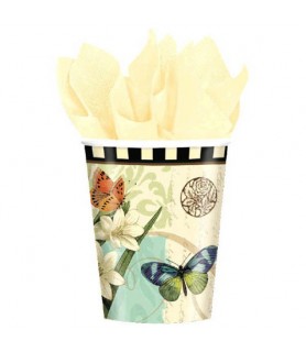Floral 'Garden Melody' 9oz Paper Cups (8ct)