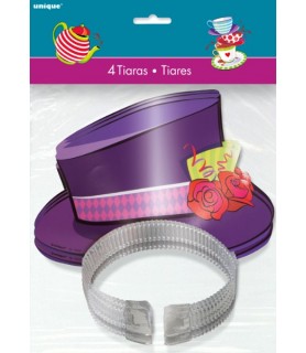 Mad Hatter Tea Party Paper Tiaras (4ct)