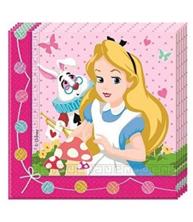 Alice in Wonderland Pink Lunch Napkins (20ct)