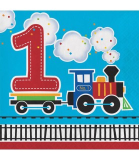 1st Birthday 'All Aboard' Lunch Napkins (16ct)*