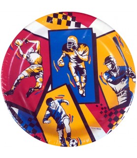 All Sports Vintage Small Paper Plates (8ct)