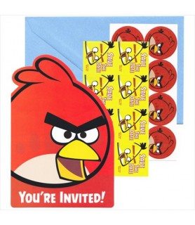 Angry Birds Invitation Set w/ Envelopes (8ct)
