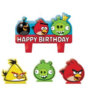 Angry Birds Molded Cake Candle Set (4ct)