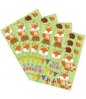 Happy Birthday 'Forest Fox' Stickers (4 sheets)