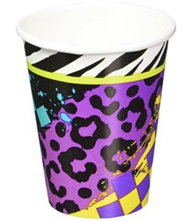 Animal Print 'Totally 80s' 9oz Paper Cups (8ct)