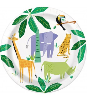 Jungle 'Animal Safari' Large Paper Plates (8ct)