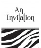 Zebra Stripes Animal Print Invitations w/ Envelopes (8ct)