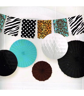 Zebra and Leopard Animal Print Room Decorating Kit (6pc)