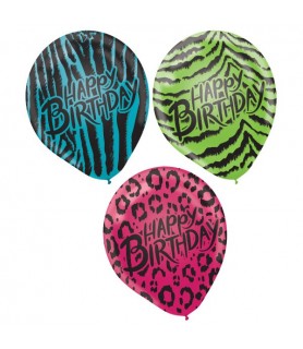 Birthday 'Wild Child' Latex Balloons (6ct)