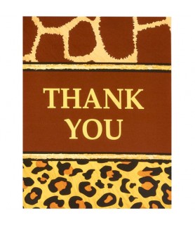 Animal Prints 'Mixed Prints' Thank You Notes w/ Envelopes (8ct)