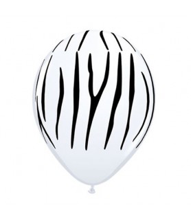 Zebra Stripes Animal Print Latex Balloons (6ct)