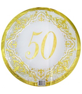 50th  Anniversary Foil Mylar Balloon (1ct)
