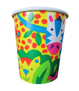 Jungle Animals 'Bright Safari' 9oz Paper Cups (8ct)