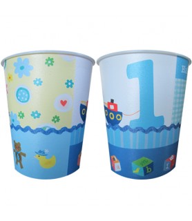 1st Birthday 'Baby Boy' Reusable Keepsake Cups (2ct)