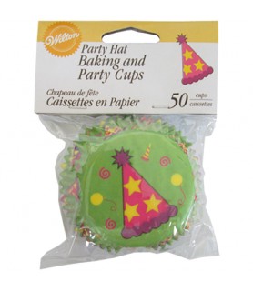 Happy Birthday 'Party Hats' Baking Cups (50ct)