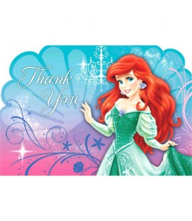 Ariel the Little Mermaid Sparkle Thank You Note Set w/ Envelopes (8ct)