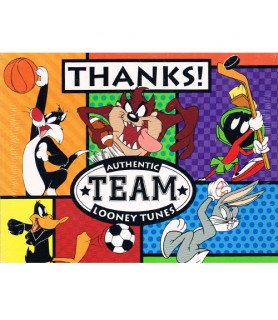 Team Looney Tunes Thank You Notes w/ Envelopes (8ct)