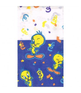Looney Tunes Vintage 1997 'Confetti Party' Paper Table Cover (1ct)