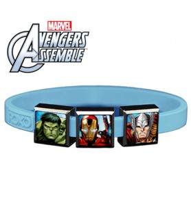 3-Charm Avengers Assemble ROXO Bracelet (Size Medium, Blue Band)