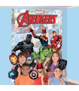 Avengers 'Powers Unite' Wall Poster Decorating Kit w/ Photo Props (16pc)