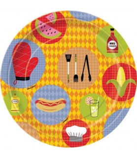 Barbecue Cookout Small Paper Plates (8ct)