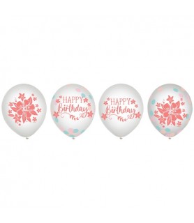 Boho Girl 'Free Spirit' Latex Confetti Balloons (6ct)