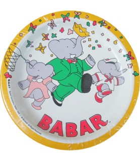 Babar Vintage 1990 Small Paper Plates (10ct)