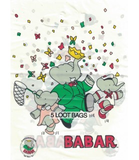 Babar Vintage 1990 Plastic Favor Bags (5ct)