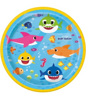 Baby Shark Small Paper Plates (8ct)