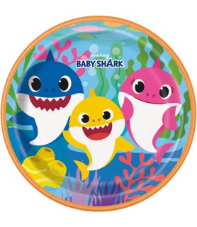 Baby Shark Large Paper Plates (8ct)