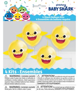 Baby Shark 'Make Your Own' Latex Balloon Kits (makes 4)