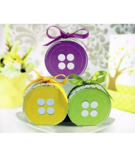 Baby Shower Buttons Favor Boxes (24ct)