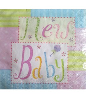 Baby Shower 'New Baby' Lunch Napkins (16ct)