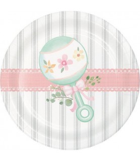 Baby Shower 'Farmhouse Floral' Small Paper Plates (8ct)*
