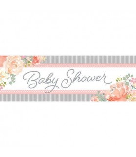 Baby Shower 'Farmhouse Floral' Jumbo Plastic Banner (1ct)